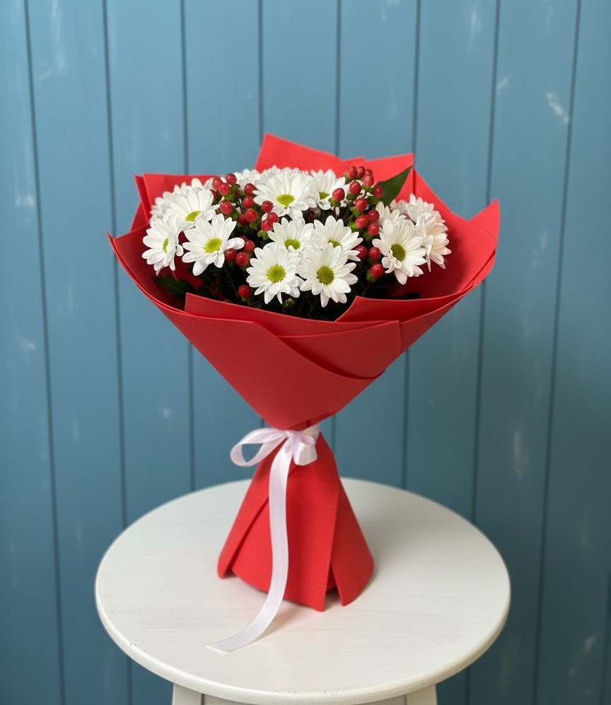 Букет цветов из: Хризантемы в Лесные Поляны