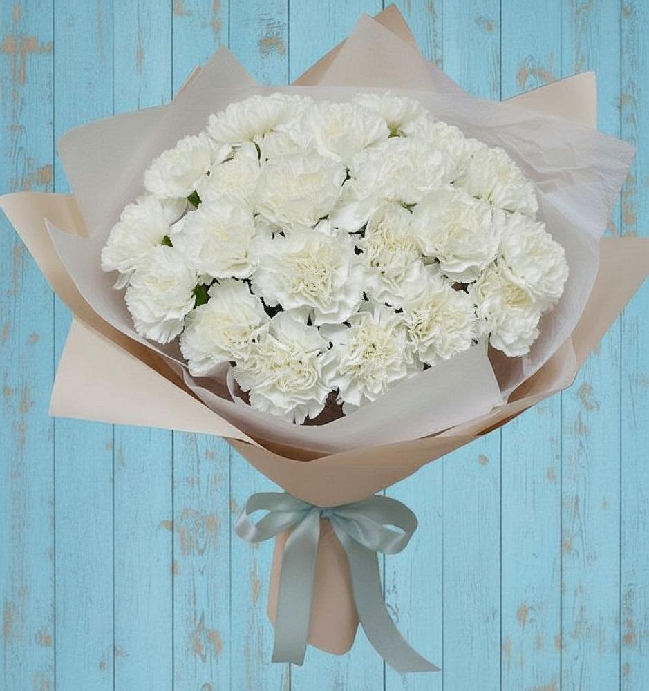 Букет цветов из: Гвоздики в Лесные Поляны