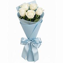 Букет 5 Белых роз Проуд в Лесные Поляны