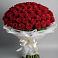 Букет 101 Красная роза Блэк Мэджик в Лесные Поляны