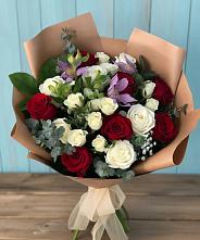 Букет цветов из:  Розы и Альстромерии в Лесные Поляны