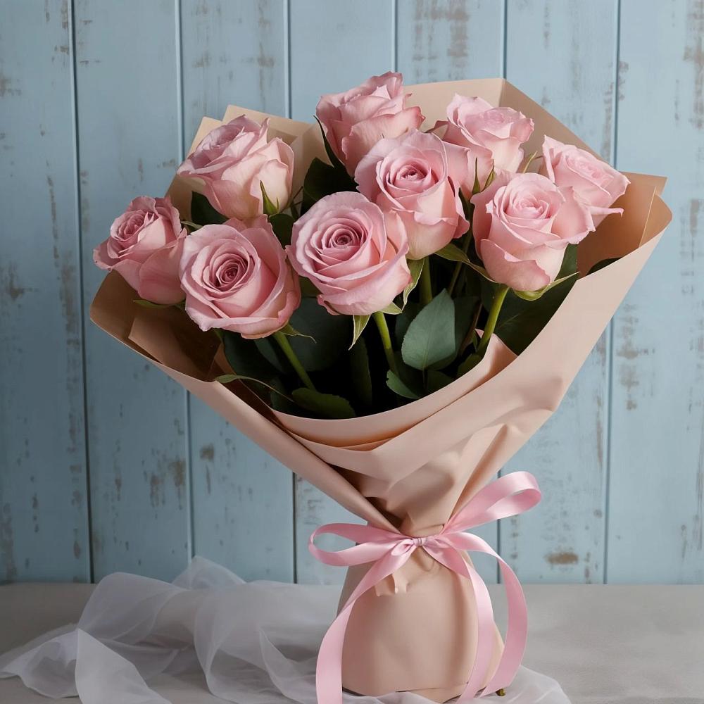 Букет цветов из: Розы в Лесные Поляны