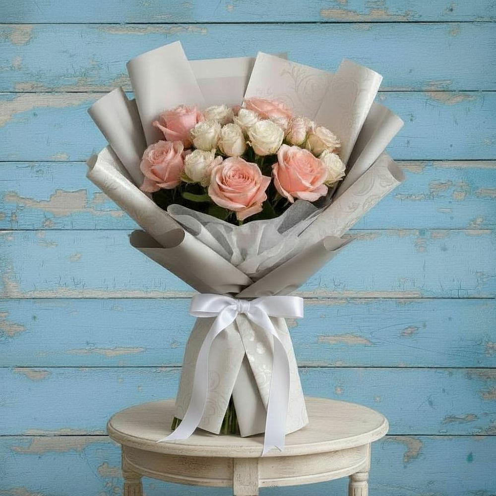 Букет цветов из: Розы в Лесные Поляны