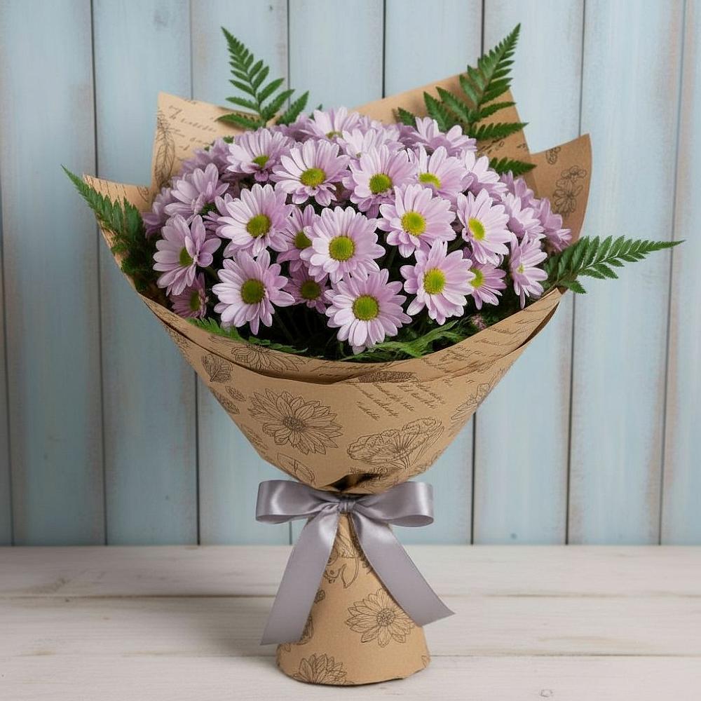 Букет цветов из: Хризантемы в Лесные Поляны