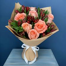 Букет цветов из:  Розы и Альстромерии в Лесные Поляны