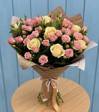 Букет цветов из:  Розы в Лесные Поляны