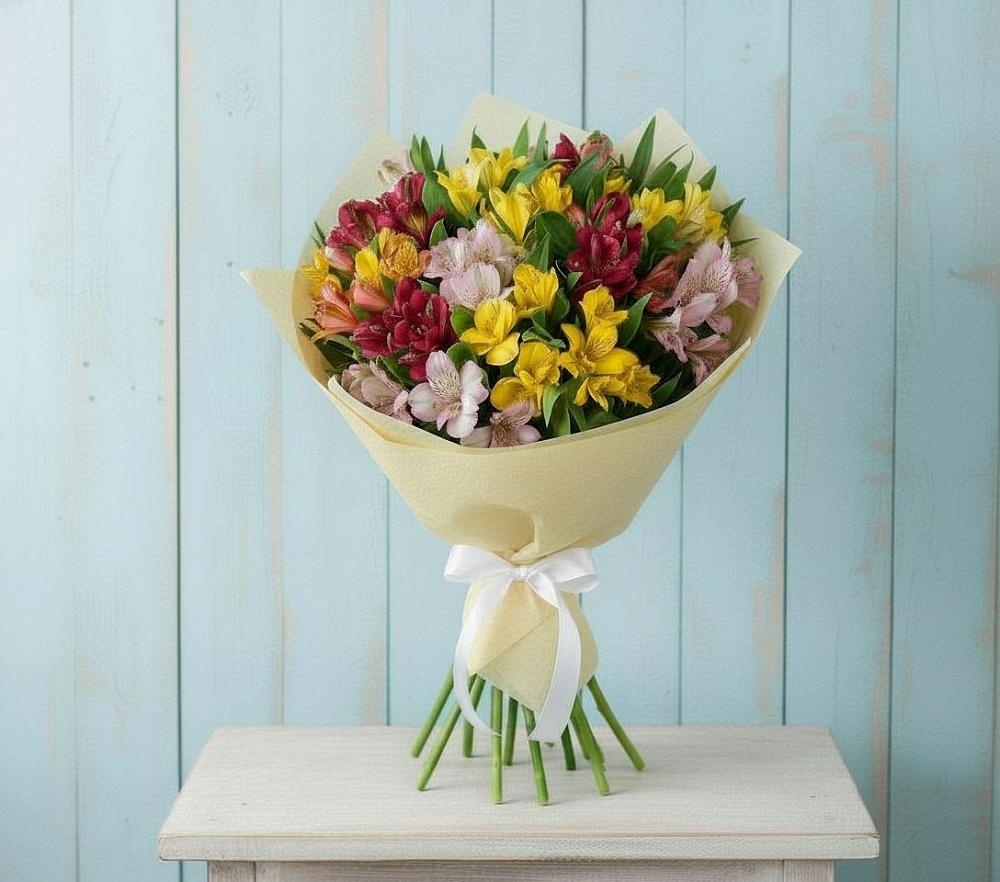 Букет цветов из: Альстромерии в Лесные Поляны