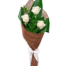 Букет 3 белые розы #REPLACE_PRED# Лесные Поляны