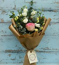 Букет цветов из:  Розы и Лизиантусы #REPLACE_PRED# Лесные Поляны