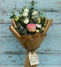 Букет цветов из:  Розы и Лизиантусы в Лесные Поляны