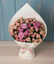 Букет цветов из:  Розы в Лесные Поляны